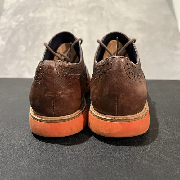 Cole Haan Great Jones Wingtip Oxfords Mens 11 M Brown Orange C11235 Dress Casual - Picture 6 of 11